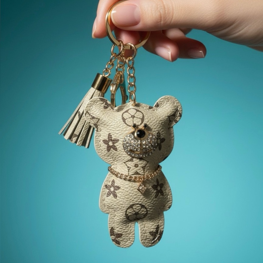 Cute Bear Keychain with Tassel